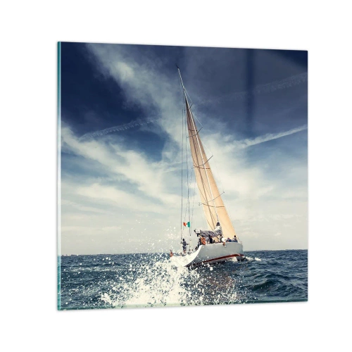 Obraz na skle - Nás nedobehnú! - 30x30 cm