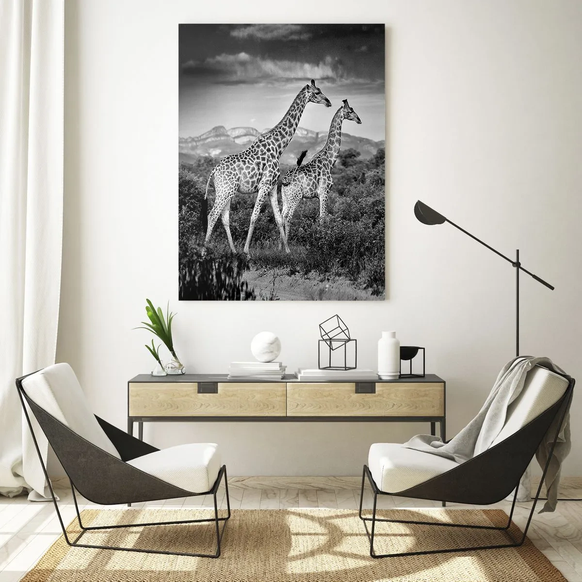 Obraz na skle - Vyššie kruhy v Afrike - 50x70 cm