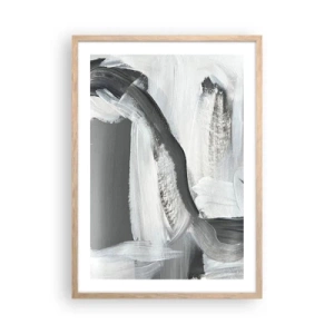 Plagát v ráme zo svetlého duba - Pevným pohybom - 50x70 cm