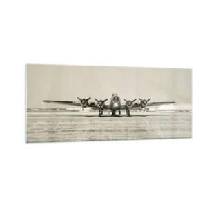 Obraz na skle - Ako vždy pripravený - 100x40 cm