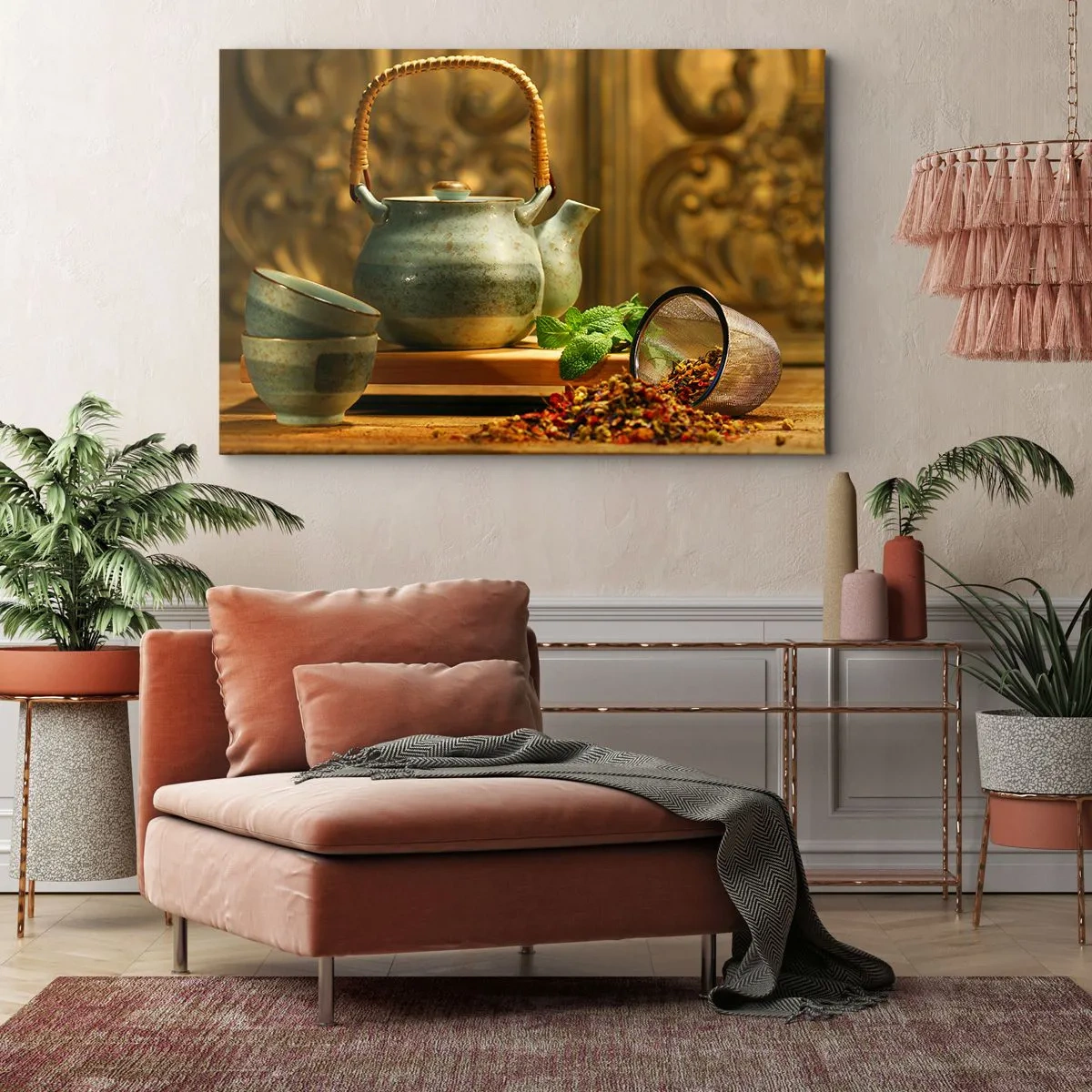 Obraz na plátne - Traktát o pití čaju - 100x70 cm