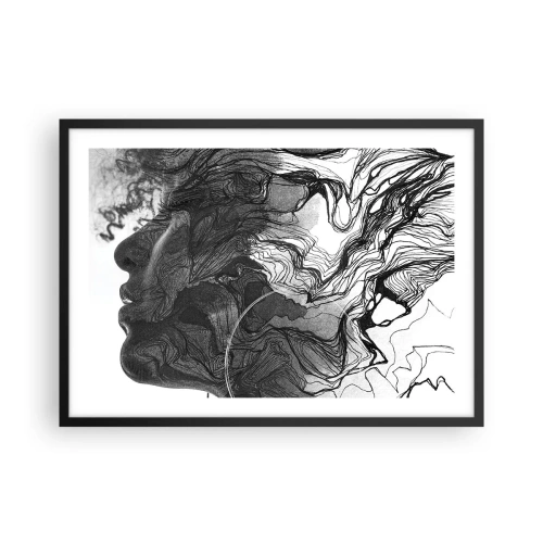 Plagát v čiernom ráme - Zapletená v snoch - 70x50 cm