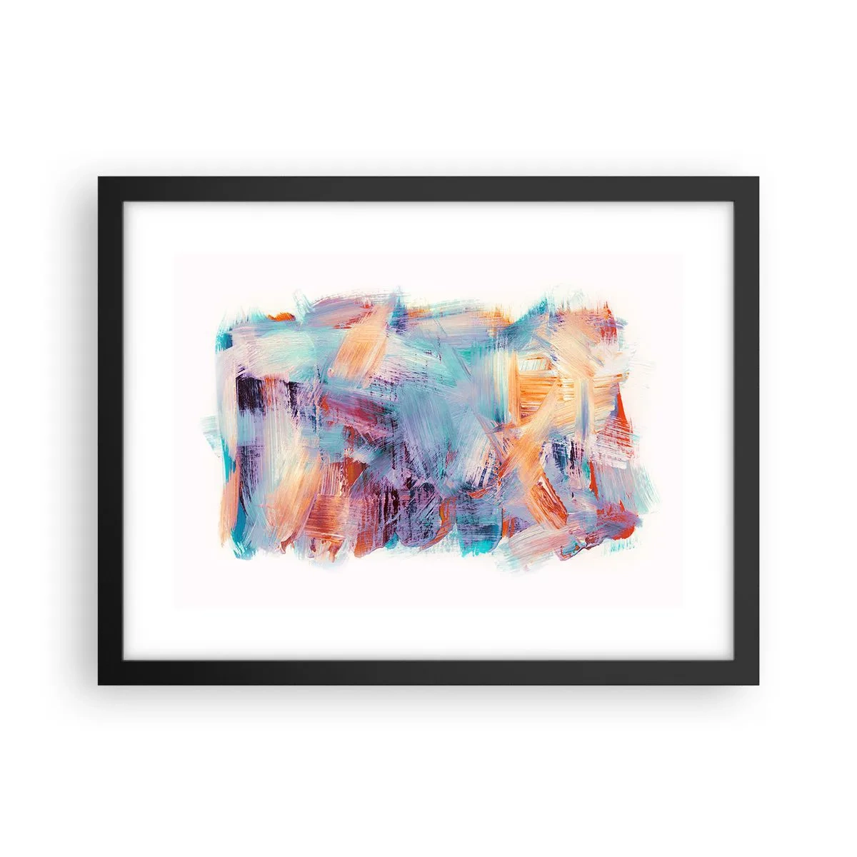 Plagát v čiernom ráme - Farebný neporiadok - 40x30 cm