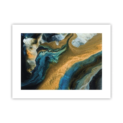 Plagát - Modrá – žltá – vzájomné vplyvy - 40x30 cm