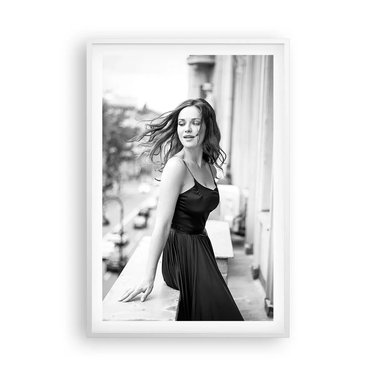Plagát v bielom ráme - Určite Parížanka - 61x91 cm