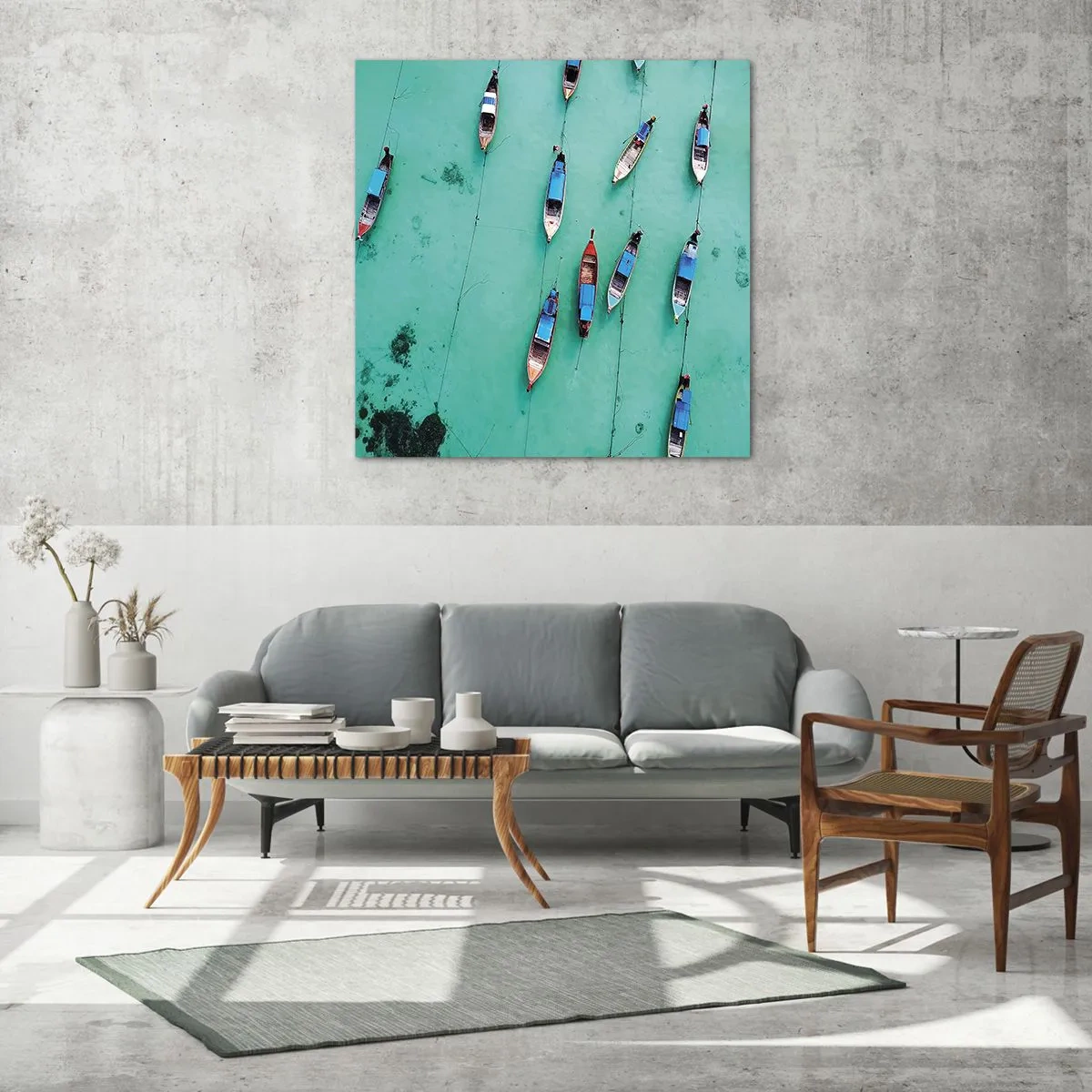 Obraz na skle - V radostnom očakávaní - 50x50 cm