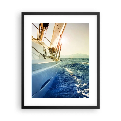 Plagát v čiernom ráme - Za dobrodružstvom - 40x50 cm