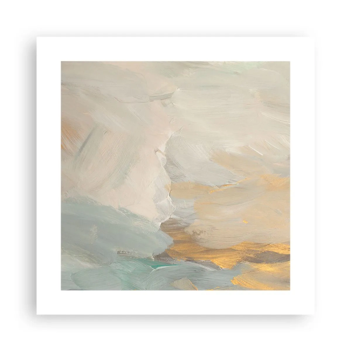 Plagát - Abstrakcia – krajina nehy - 40x40 cm