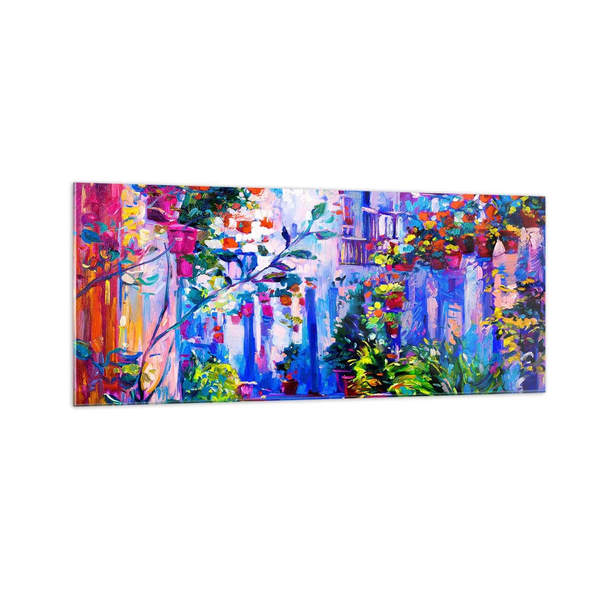 Obraz na skle - Impresia - talianska ulička - 100x40 cm