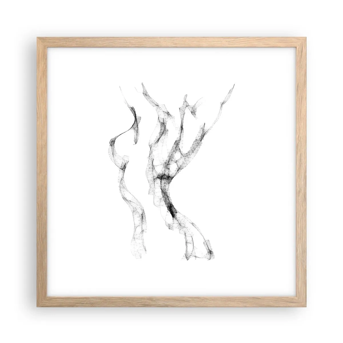 Plagát v ráme zo svetlého duba - Krásna a silná - 40x40 cm