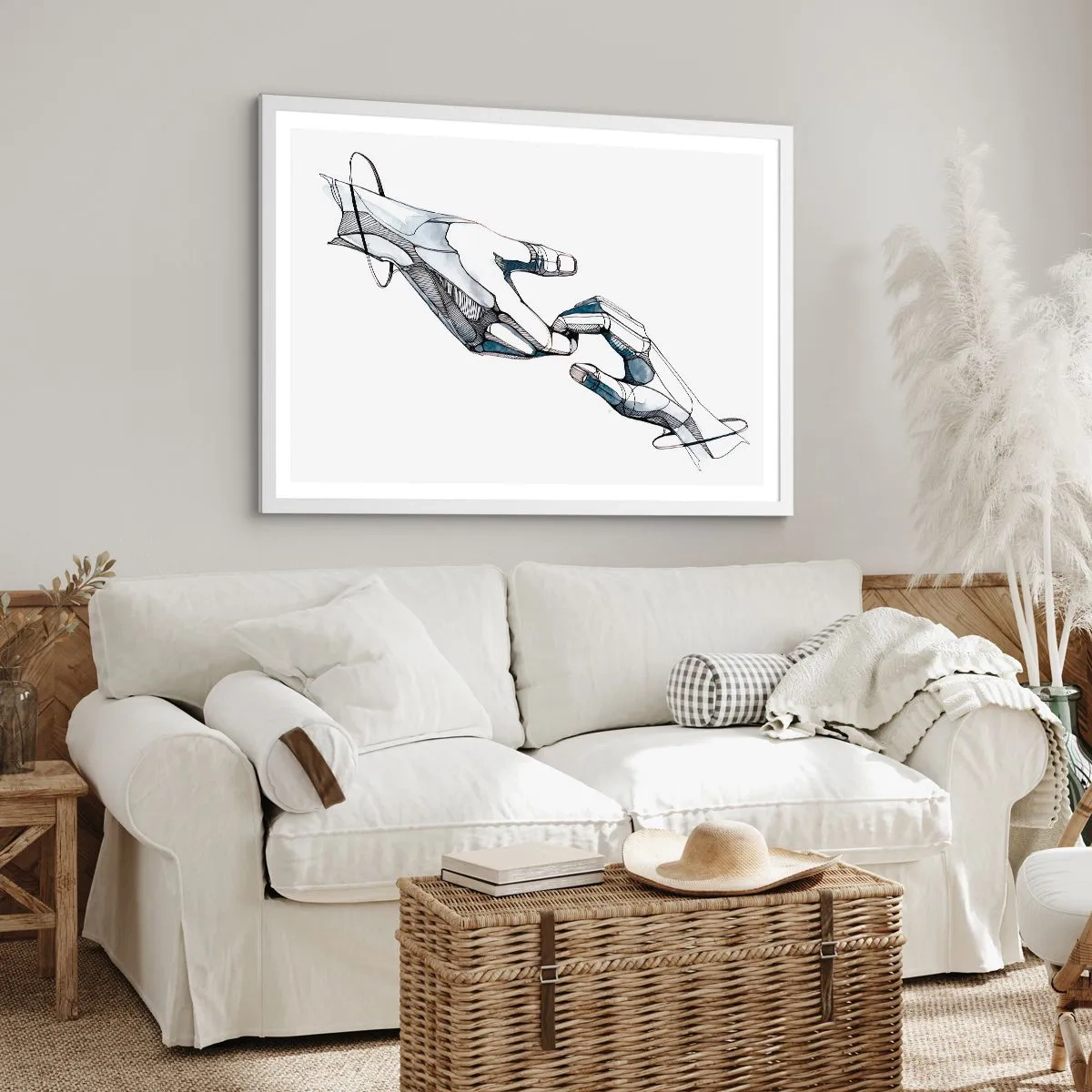 Plagát v bielom ráme - Dobré gesto - 91x61 cm