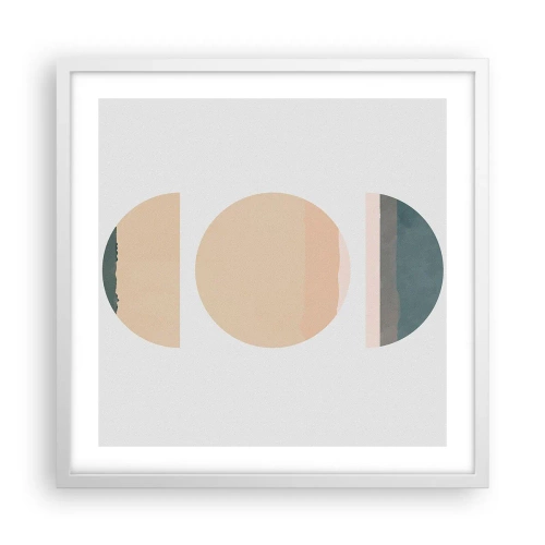 Plagát v bielom ráme - Kruh za kruhom - 50x50 cm