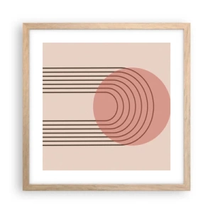 Plagát v ráme zo svetlého duba - Neodolateľná príťažlivosť - 40x40 cm