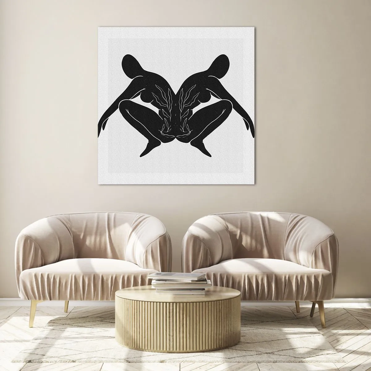 Obraz na skle - Spoločná duša - 70x70 cm