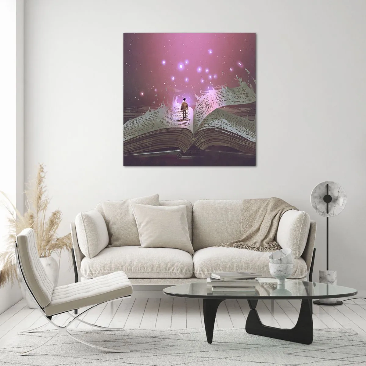 Obraz na skle - Pozvánka do iného sveta - prečítaj! - 40x40 cm