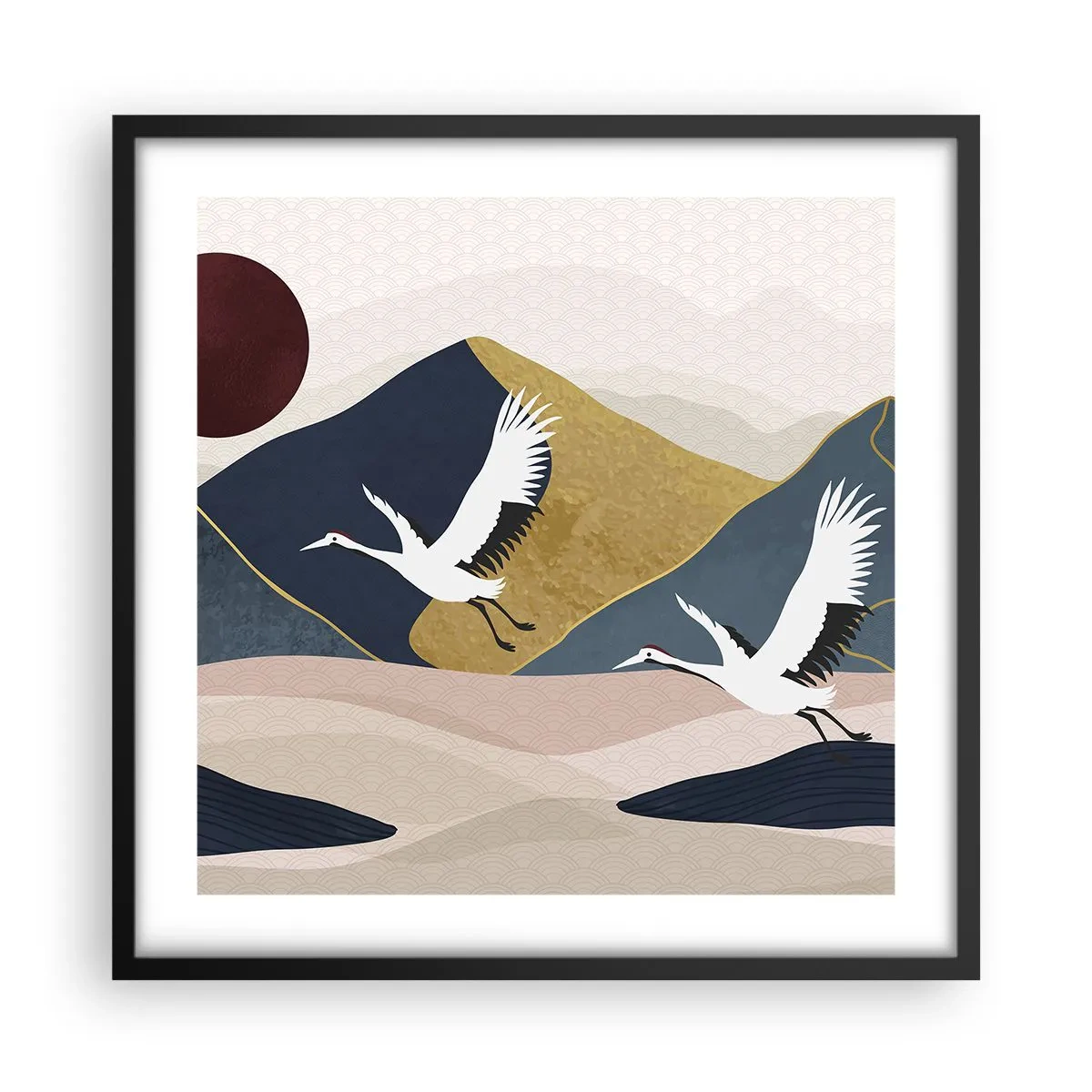Plagát v čiernom ráme - Opäť ubehol ďalší deň - 50x50 cm