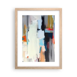 Plagát v ráme zo svetlého duba - Nejaký spôsob? - 30x40 cm