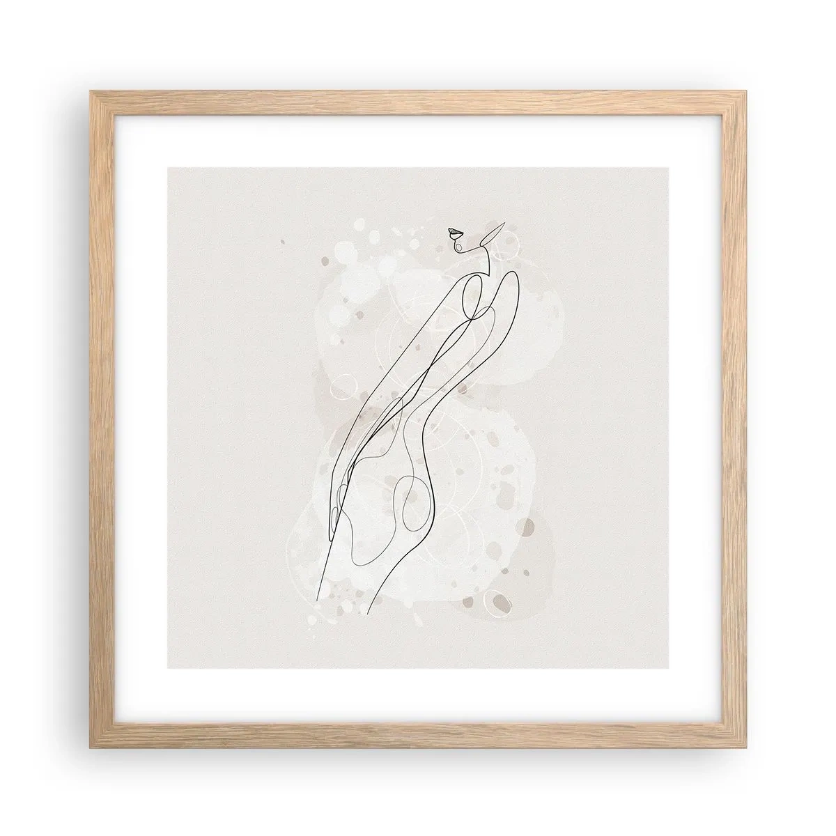 Plagát v ráme zo svetlého duba - Zablúdiť pohľadom - 40x40 cm