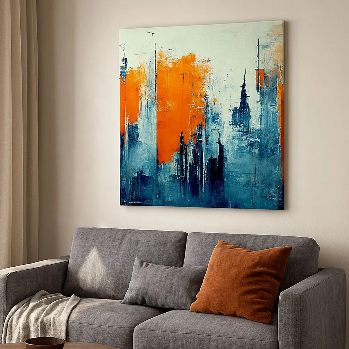 Obraz na plátne - Moderná krajina - 30x30 cm