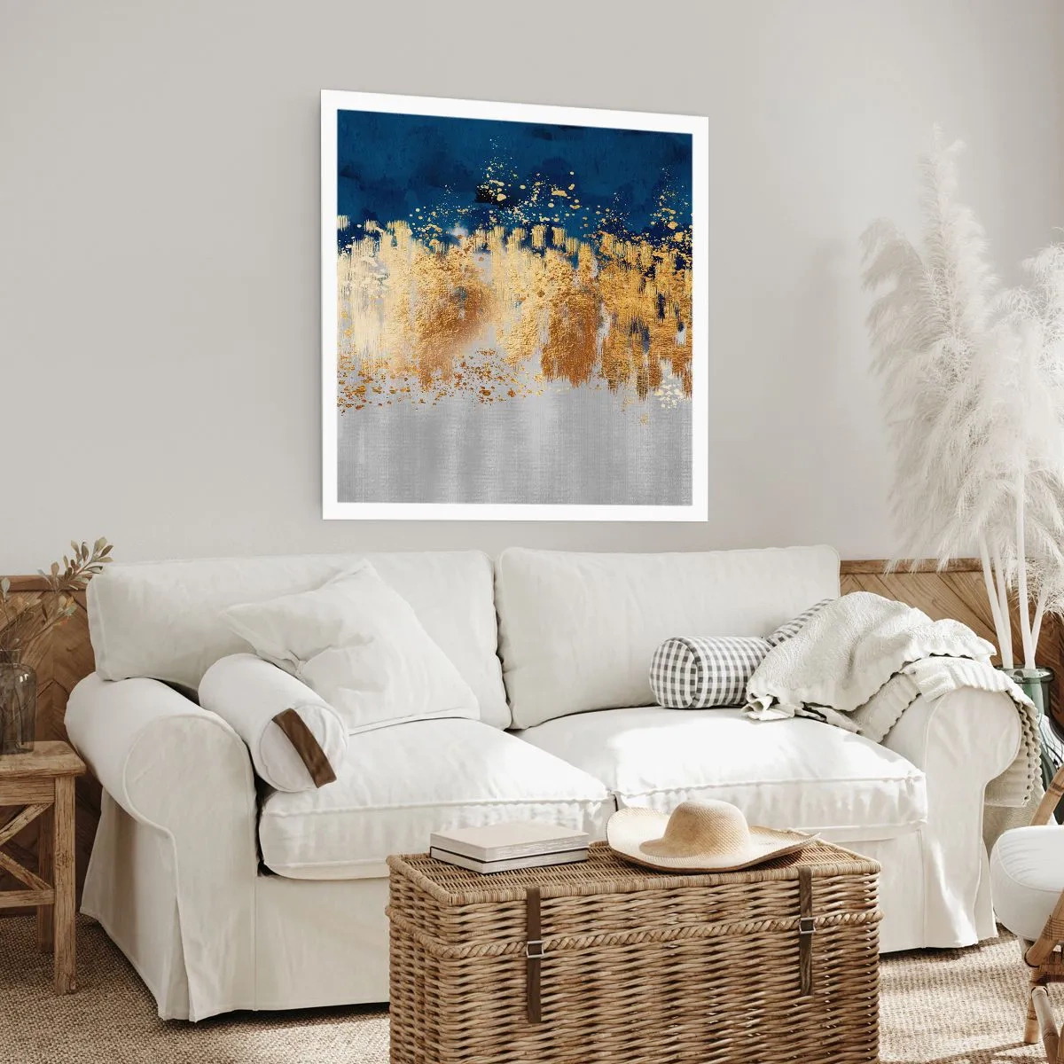 Plagát - Moderná kompozícia s iskrou - 50x50 cm