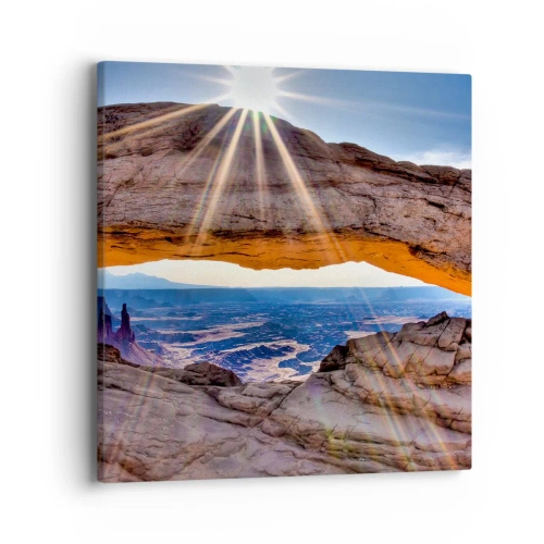 Obraz na plátne - Skalnou bránou - 40x40 cm