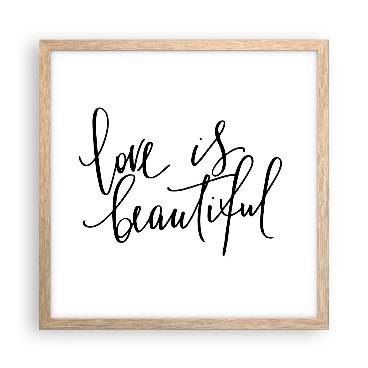 Plagát v ráme zo svetlého duba - Prečítaj a zopakuj - 40x40 cm