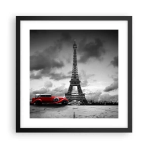 Plagát v čiernom ráme - Nie tak dávno v Paríži - 40x40 cm
