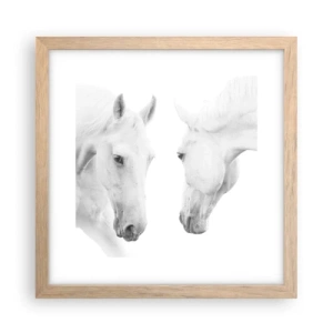 Plagát v ráme zo svetlého duba - Je to priateľstvo…? - 30x30 cm