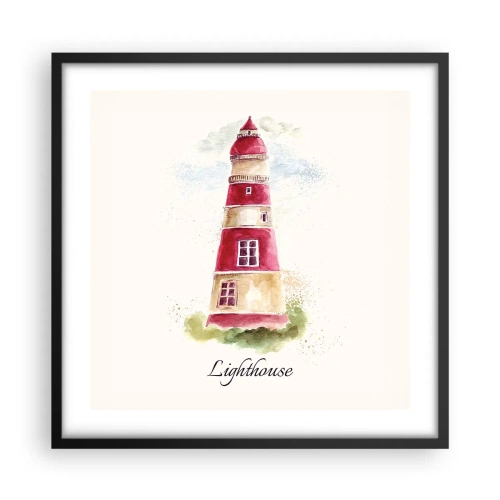 Plagát v čiernom ráme - Tu je vždy počasie - 50x50 cm