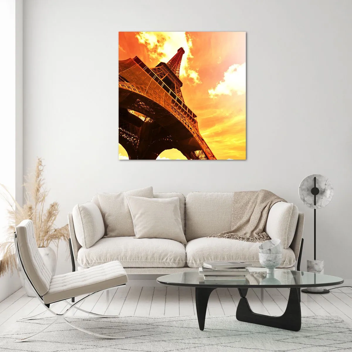 Obraz na skle - Monumentálna, pretože je pozlátená slnkom - 70x70 cm
