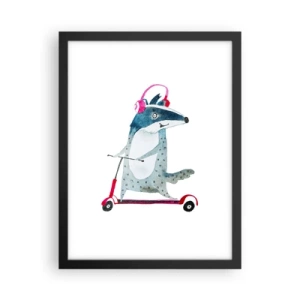 Plagát v čiernom ráme - Jazvečie radosti - 30x40 cm