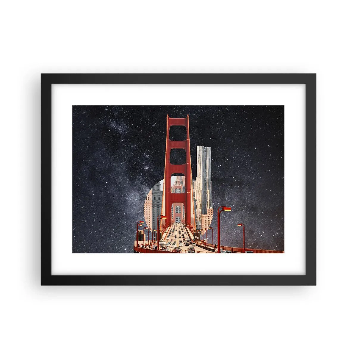 Plagát v čiernom ráme - Vždy v centre - 40x30 cm