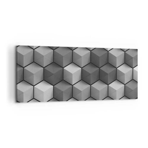 Obraz na plátne - Kubistické puzzle - 100x40 cm