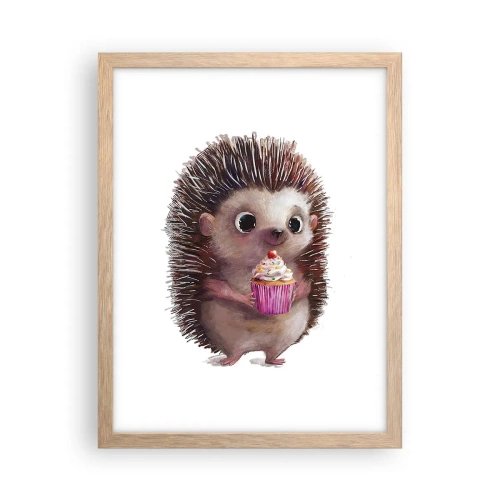 Plagát v ráme zo svetlého duba - Oslava je každý deň - 30x40 cm