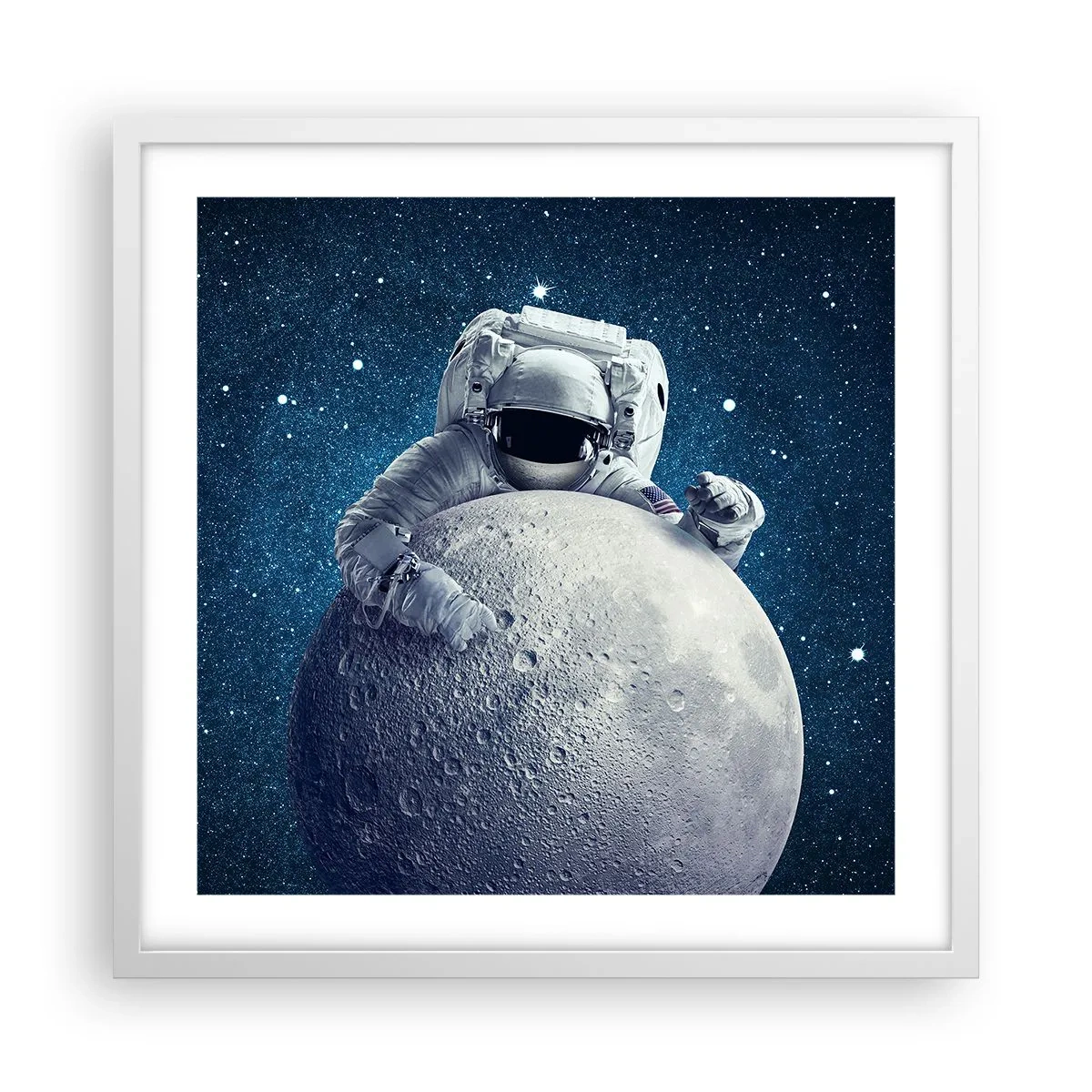 Plagát v bielom ráme - Vesmírny vtipkár - 50x50 cm