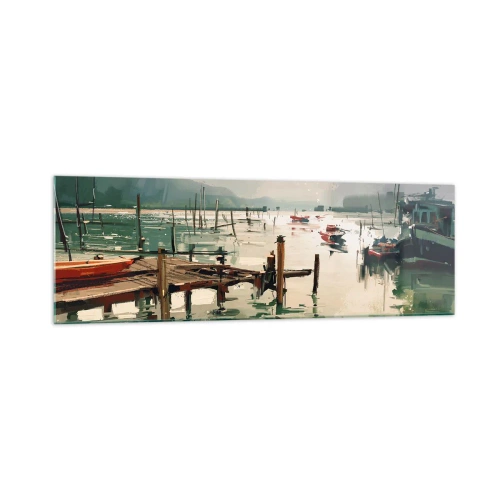 Obraz na skle - Zaliate roztaveným mesiacom - 160x50 cm