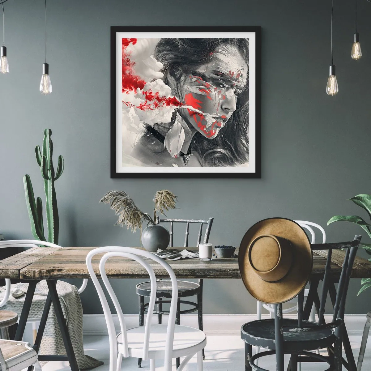 Plagát v čiernom ráme - V škárach absurdity - 40x40 cm