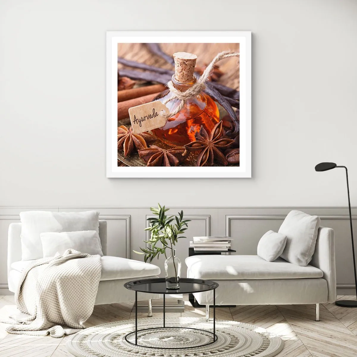 Plagát v bielom ráme - K jednote tela a ducha - 60x60 cm