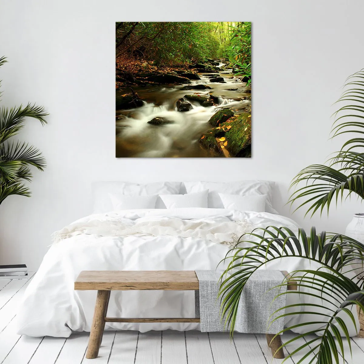 Obraz na plátne - Ako tekuté striebro - 40x40 cm