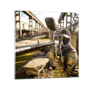 Obraz na skle - Aj vy sa môžete stáť hrdinom - 50x50 cm