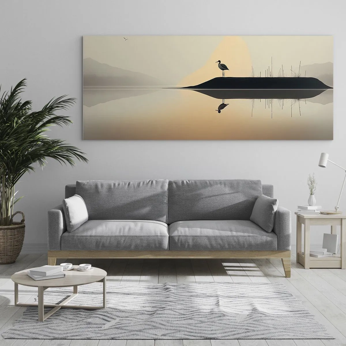 Obraz na skle - Pán na jazere - 100x40 cm