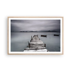 Plagát v ráme zo svetlého duba - Zajtra môžeš vyraziť - 91x61 cm