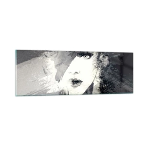 Obraz na skle - Za šedým závojom - 90x30 cm