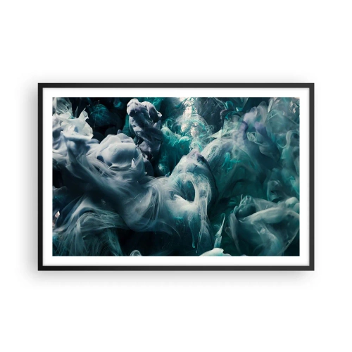 Plagát v čiernom ráme - Pohyb farby - 91x61 cm