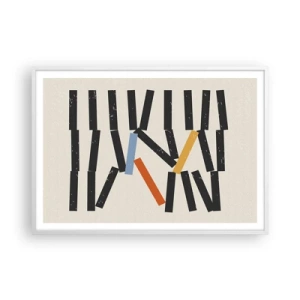 Plagát v bielom ráme - Domino – kompozícia - 100x70 cm