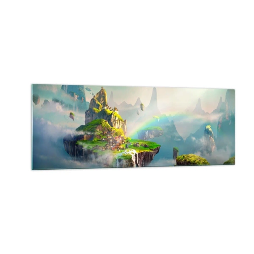 Obraz na skle - Uprostred neba - šťastné ostrovy - 140x50 cm
