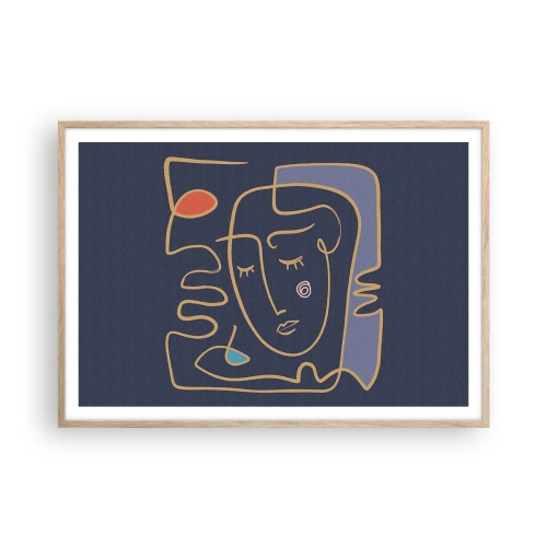 Plagát v ráme zo svetlého duba - V zádumčivosti - 100x70 cm