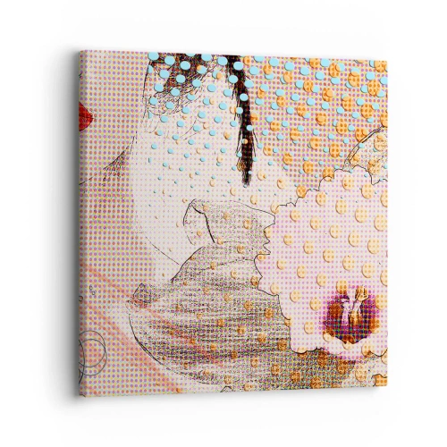 Obraz na plátne - Komiksový heroín - 30x30 cm