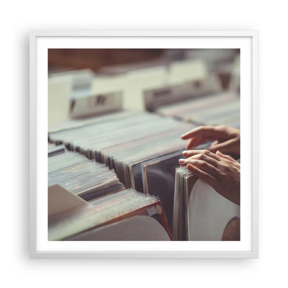 Plagát v bielom ráme - Hľadanie emócií - 60x60 cm