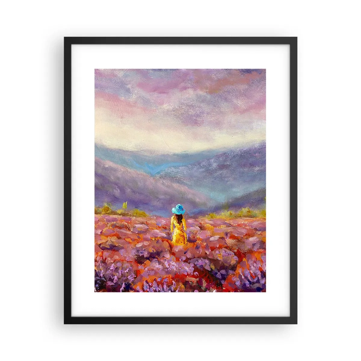 Plagát v čiernom ráme - V levanduľovom svete - 40x50 cm
